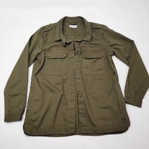 Garage Olive Green Utility Jacket Button Up Size M